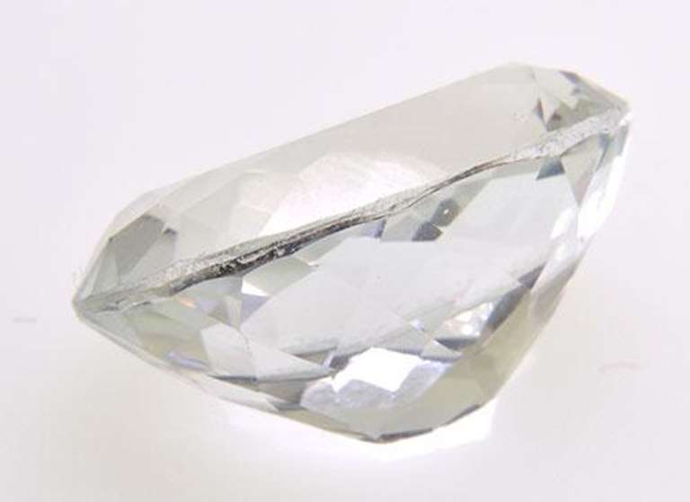 Large 12.7 CT Topaz, Colorless Oval Cut