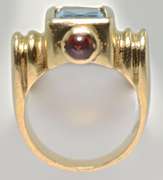 Contemporary Blue Topaz 14K Ring