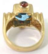 Contemporary Blue Topaz 14K Ring