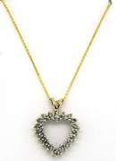 Sweet Open Heart Diamond Pendant Necklace