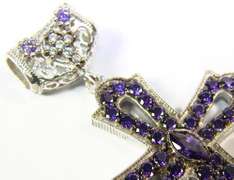 Charming Byzantine Design Rhodium Plated 925 S. Cross