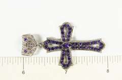 Charming Byzantine Design Rhodium Plated 925 S. Cross