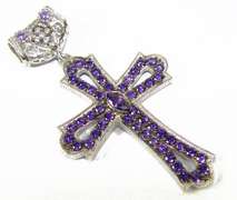 Charming Byzantine Design Rhodium Plated 925 S. Cross