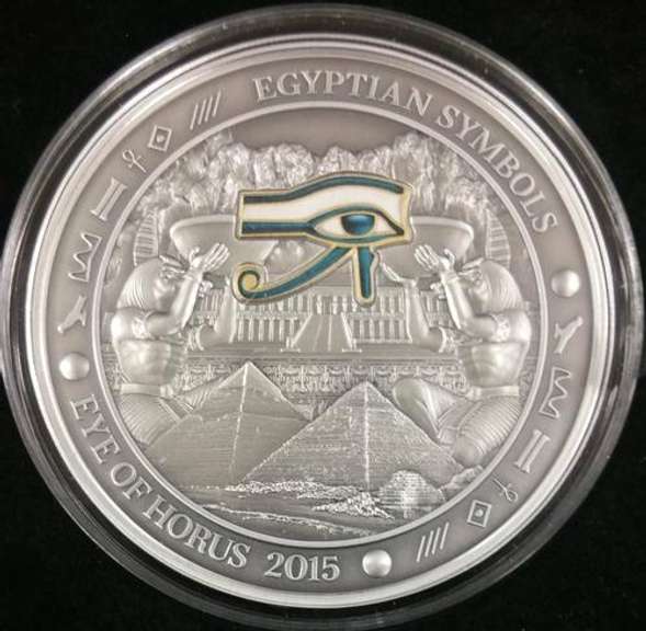 2015 Palau $20 Egyptian Eye of Horus 3oz Silver Coin
