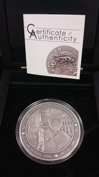 2015 Palau $20 Egyptian Eye of Horus 3oz Silver Coin