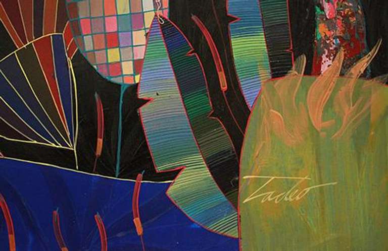 Extremely Large and Vivid Tadeo Zavaleta Acrylic
