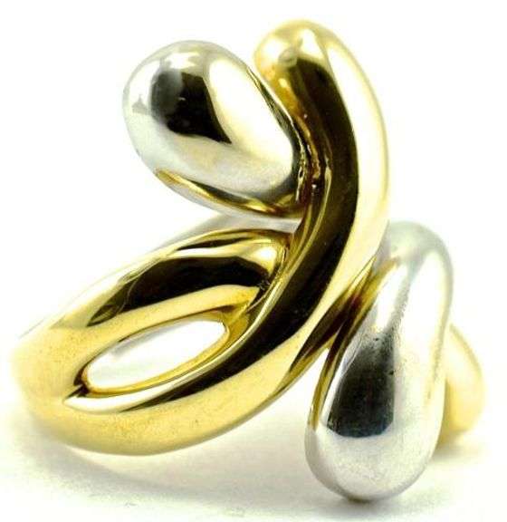 Modern Bi-Color Gold 14K Ring