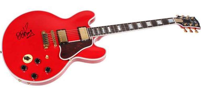 B.B. King Signed Facsimile Gibson Lucille Model Guitar