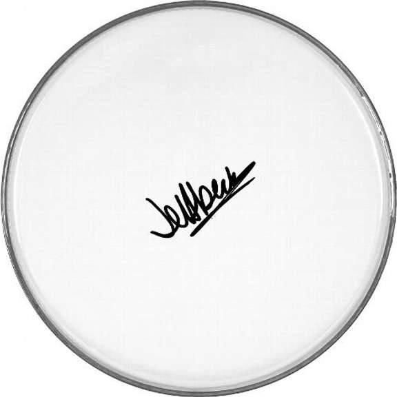 Jeff Beck Signed Facsimile Clear Drumhead