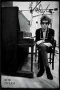 Bob Dylan Signed Facsimile Sitting At A Piano Poster