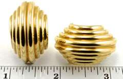 Always a Classic, 14K Ridged Earrings