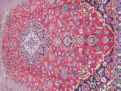 Hand Woven Semi Antique Persian Kashan 13.2x9.7