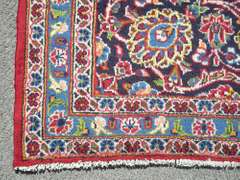 Hand Woven Semi Antique Persian Kashan 13.2x9.7