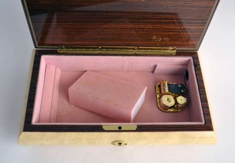 Italian Hand Crafted Musical Inlaid Wooden Jewelry Box