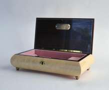Italian Hand Crafted Musical Inlaid Wooden Jewelry Box