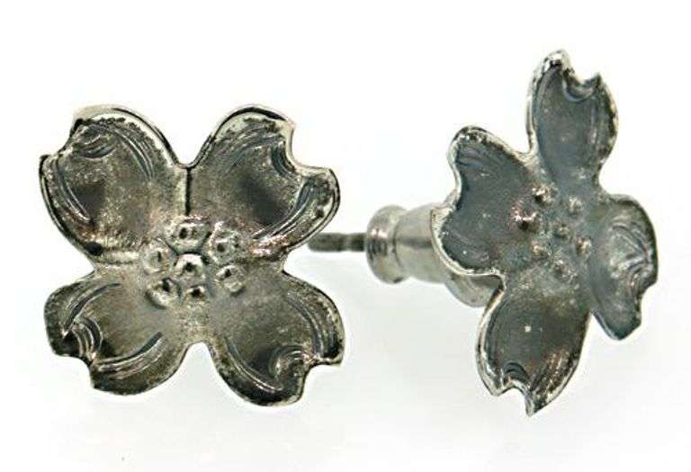 Sterling Dogwood Earring & Brooch Set