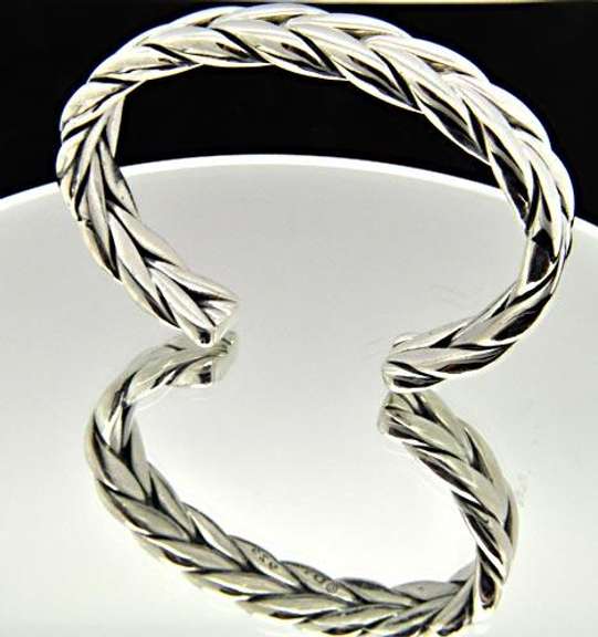 David Yurman Sterling Silver Chevron Cuff