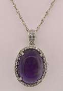 Amethyst & White Sapphire Pendant