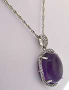 Amethyst & White Sapphire Pendant