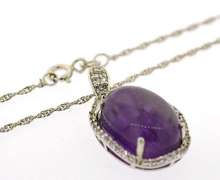 Amethyst & White Sapphire Pendant