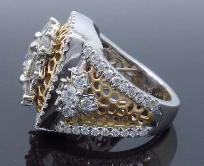 Gabriel & Co. 18kt Two-Tone 3.10CTW Diamond Ring