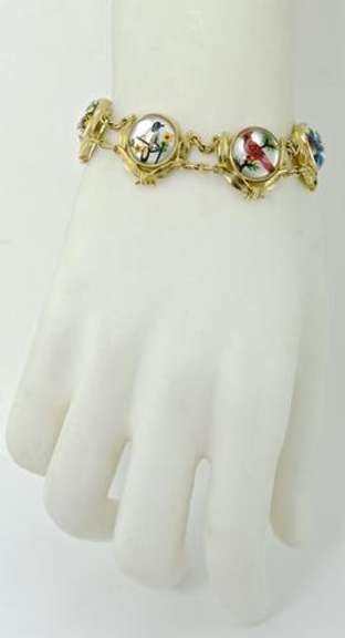 Fabulous 14K Essex Crystal Bird Bracelet