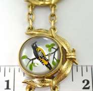 Fabulous 14K Essex Crystal Bird Bracelet