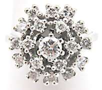 ANTIQUE STYLE LADIES 1.5 CTW DIAMOND RING.