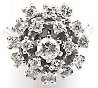 ANTIQUE STYLE LADIES 1.5 CTW DIAMOND RING.