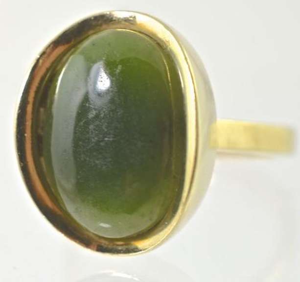Nicely Designed 14K Jade Ring