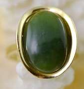 Nicely Designed 14K Jade Ring
