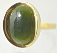 Nicely Designed 14K Jade Ring