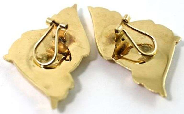 Interestingly Shaped Large 14K Earrings