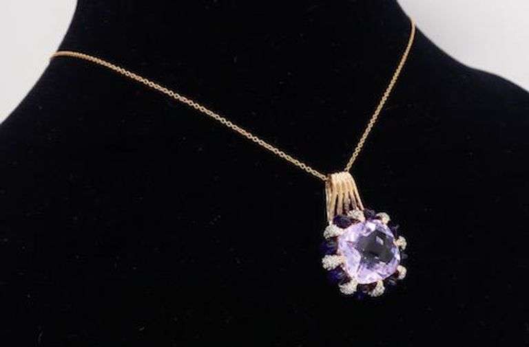 Le Vian 14K Rose Gold Amethyst & Diamond Necklace