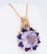 Le Vian 14K Rose Gold Amethyst & Diamond Necklace