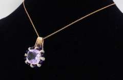 Le Vian 14K Rose Gold Amethyst & Diamond Necklace