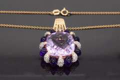 Le Vian 14K Rose Gold Amethyst & Diamond Necklace