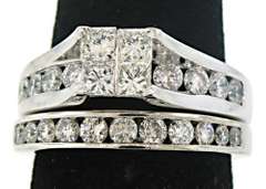 Classic Style Multi Diamond Bridal Set