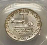 1936 Wisconsin Commemorative Half Dol.  ANACS MS-65