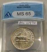 1936 Wisconsin Commemorative Half Dol.  ANACS MS-65
