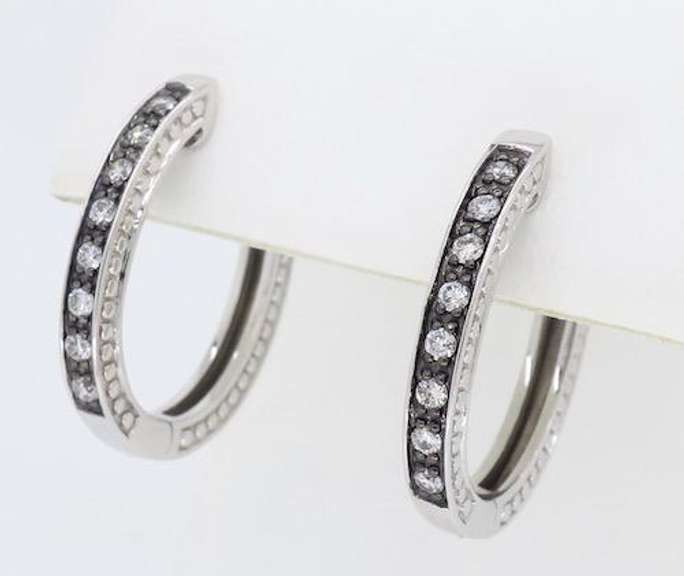Diamond Hoop Earrings
