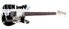 Green Day Facsimile Autographed Custom Graphics Guitar