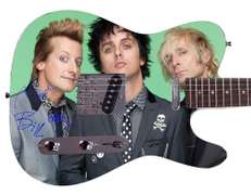Green Day Facsimile Autographed Custom Graphics Guitar