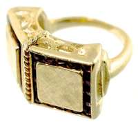 Uniquely Styled 14K and Garnet Ring