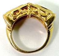 Uniquely Styled 14K and Garnet Ring