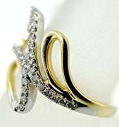 Sweet Free Form 14K Diamond Cluster