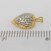 Shimmering 30 Diamond Heart Pendant, 14KT