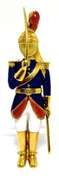 Incredible 18K Enamelled Palace Guard Brooch