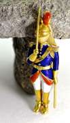 Incredible 18K Enamelled Palace Guard Brooch