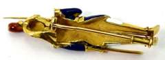 Incredible 18K Enamelled Palace Guard Brooch